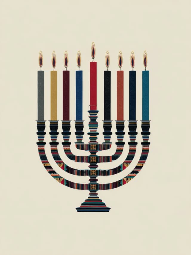 Cute Menorah Card