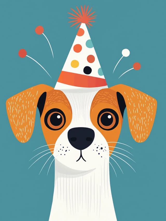 Dog With Hat Card