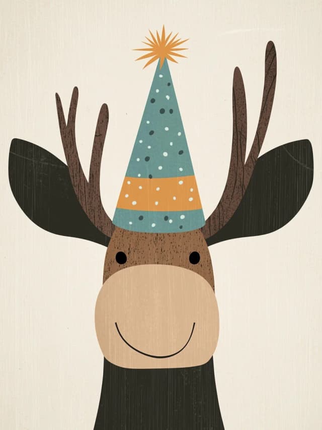 Moose Hat Card