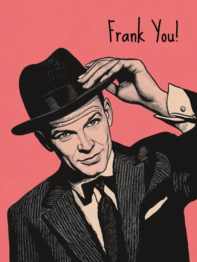 Frank Sinatra Gangster Hat Card