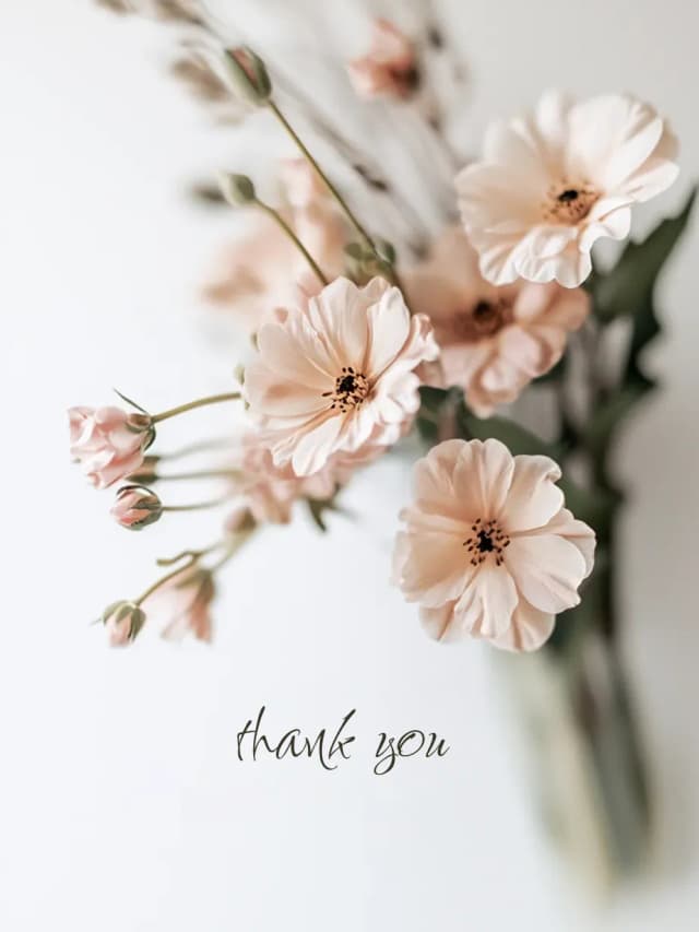 Pink Flowers Bouquet Card