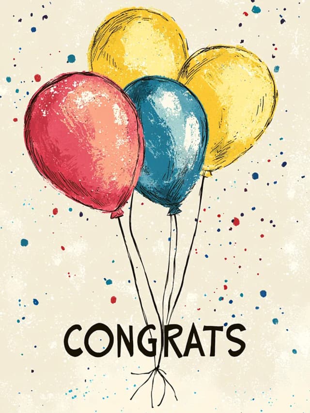 Congratulations Balloons Card