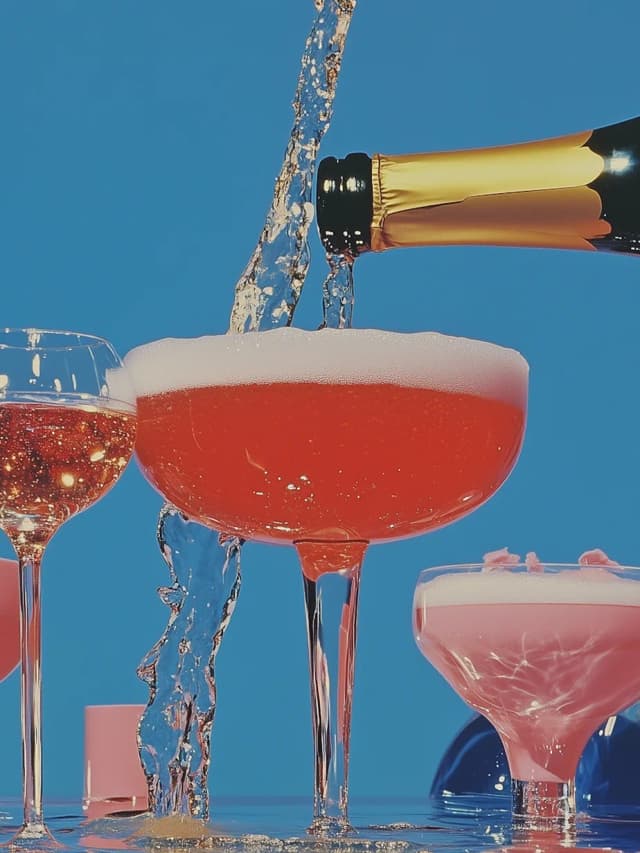 Champagne Cocktail Drink Card