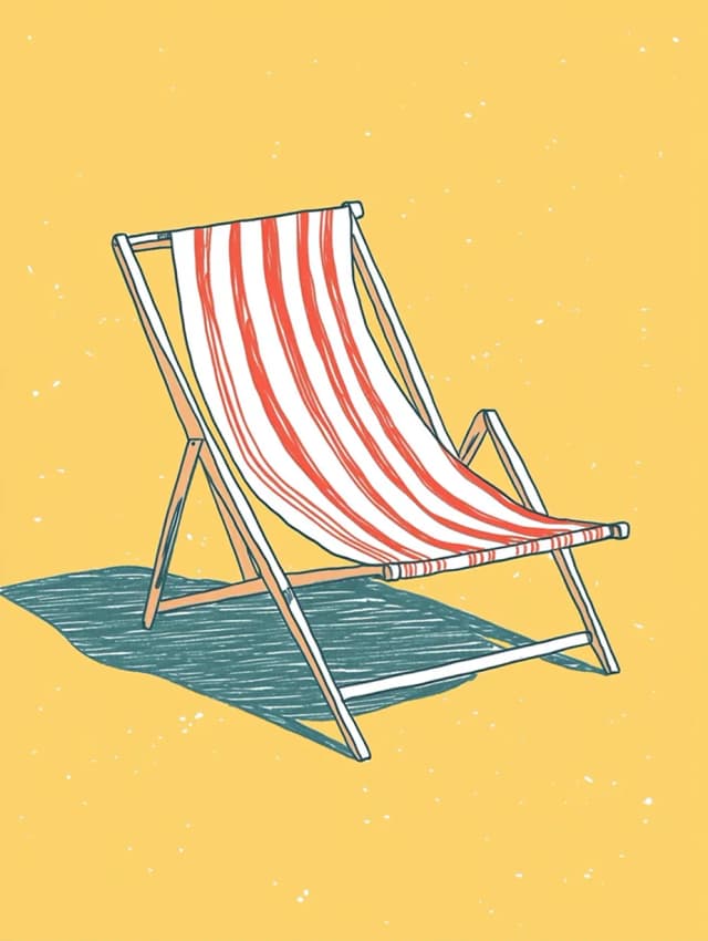 Beach Chair Sun Lounger Card