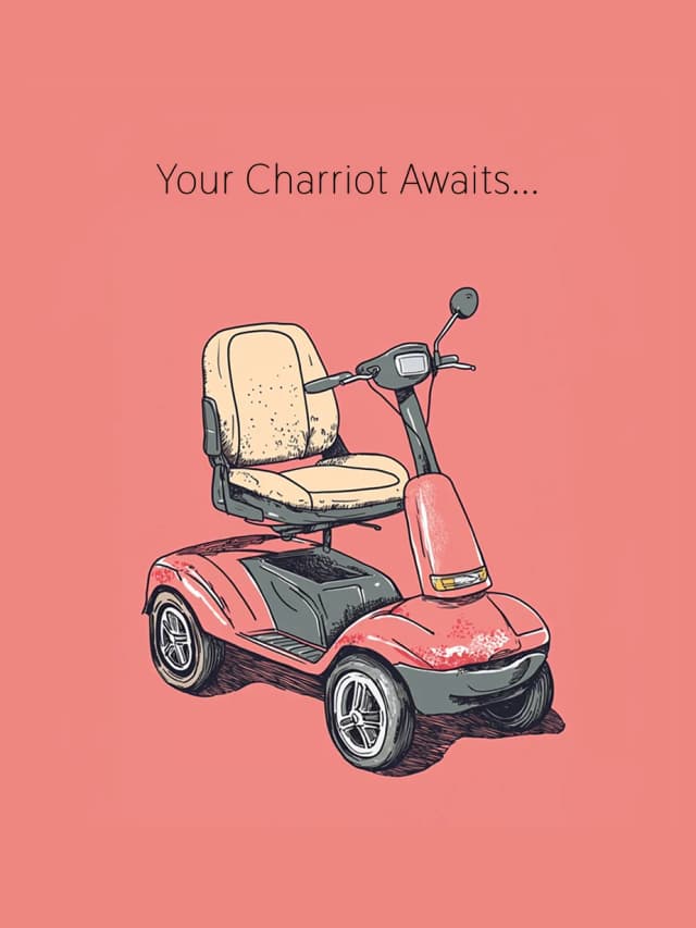 Funny Charriot Mobility Scooter Card