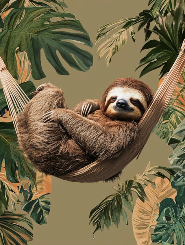 Sloth Hammock Chill Card