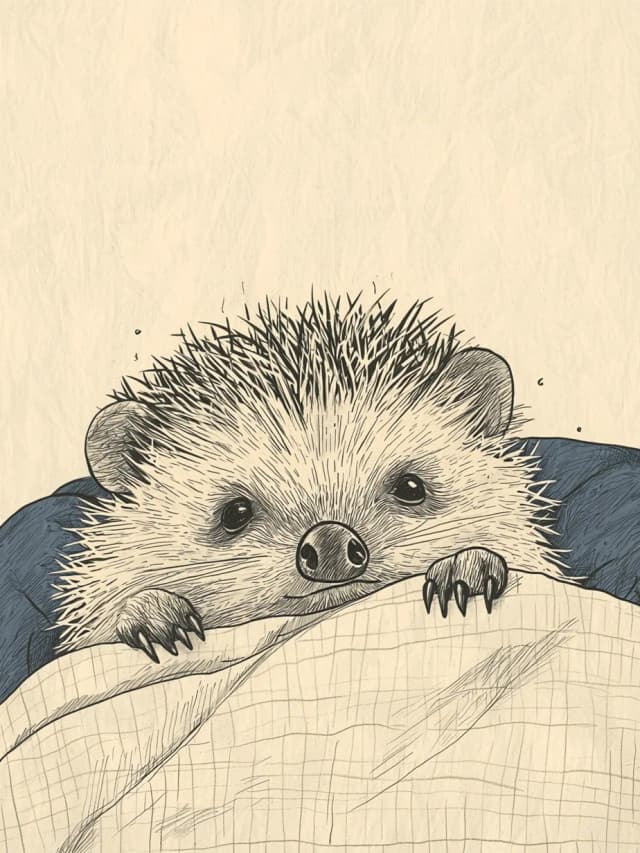 Hedgehog Bed Card