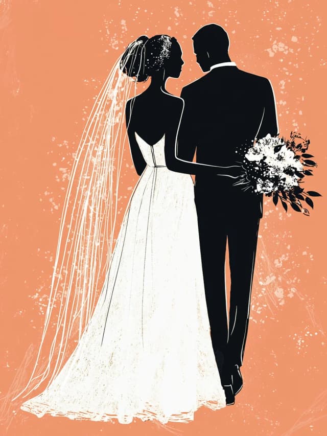 Flowers Bride And Groom 2 Card