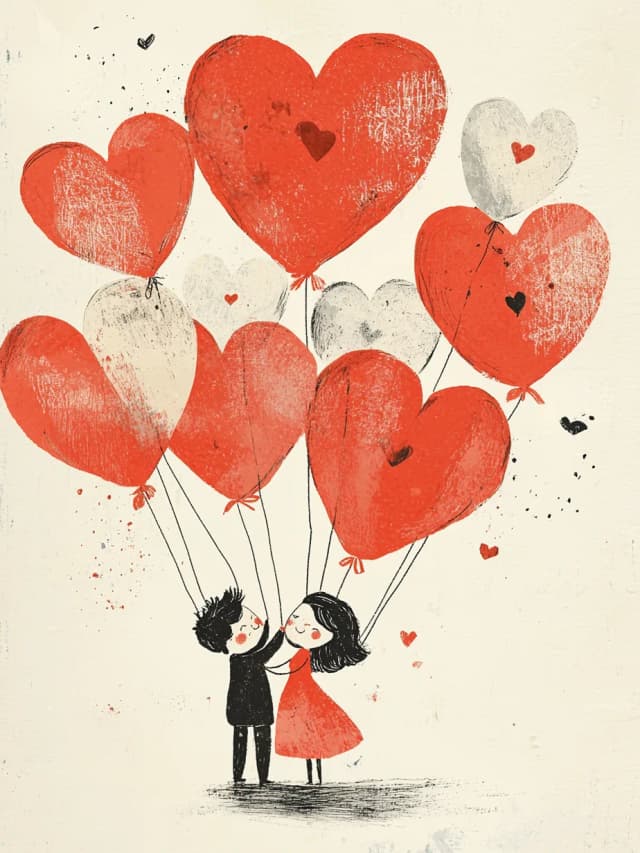 Heart Balloons Card