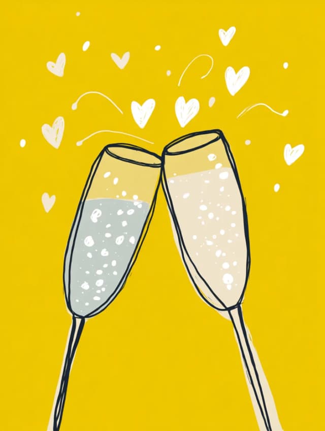 Love Toast Champagne Card