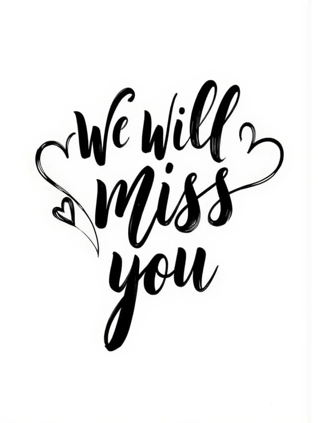 We Will Miss You Card