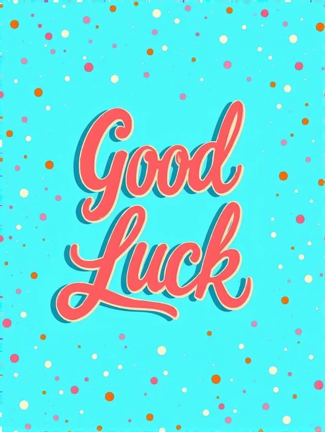 Good Luck Text Card