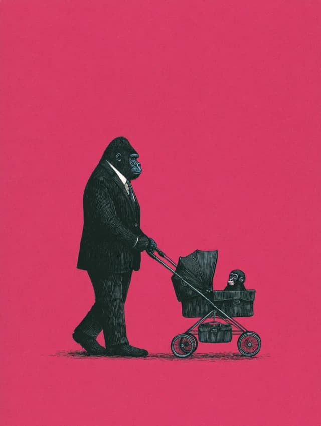 Gorilla New Baby Card