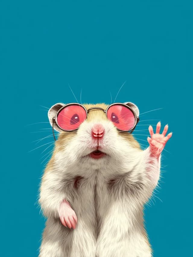 Waving Hamster Card