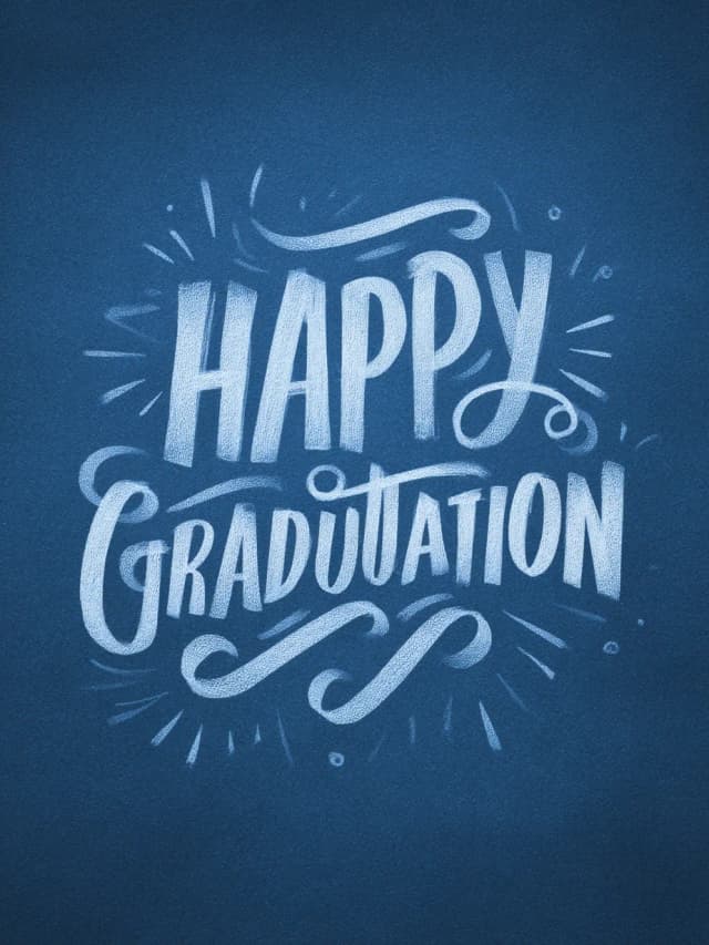 Happy Graduation Blue Card