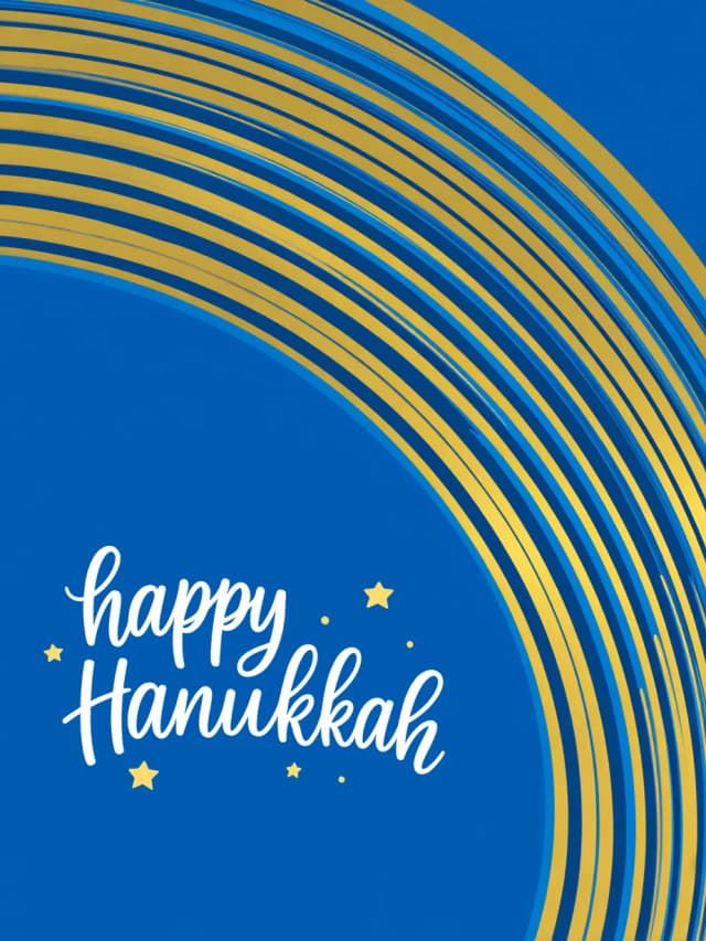 Happy Hanukkah Gold Card