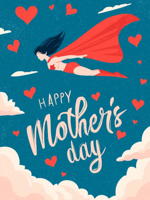 Happy Mothers Day Supermum in Sky Card