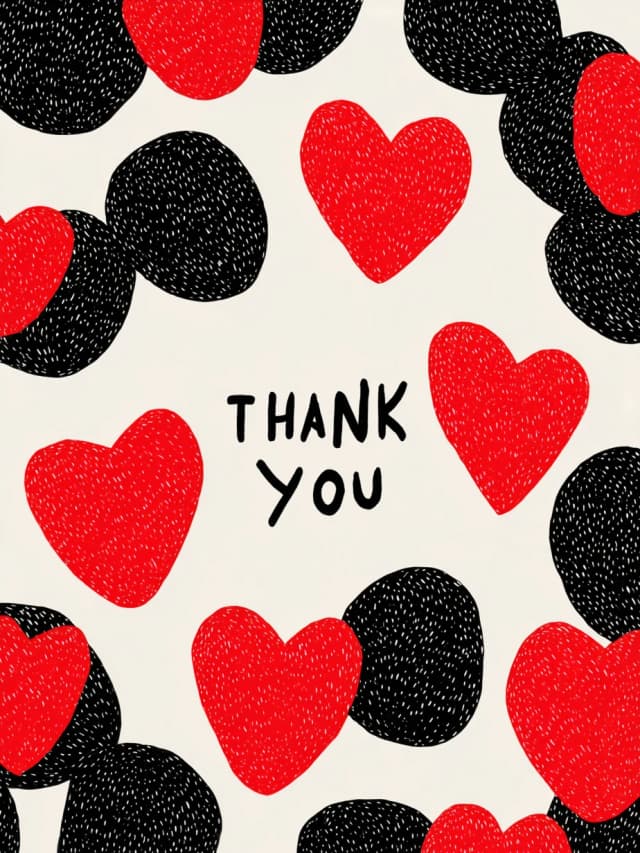 Thank You Pretty Hearts Card