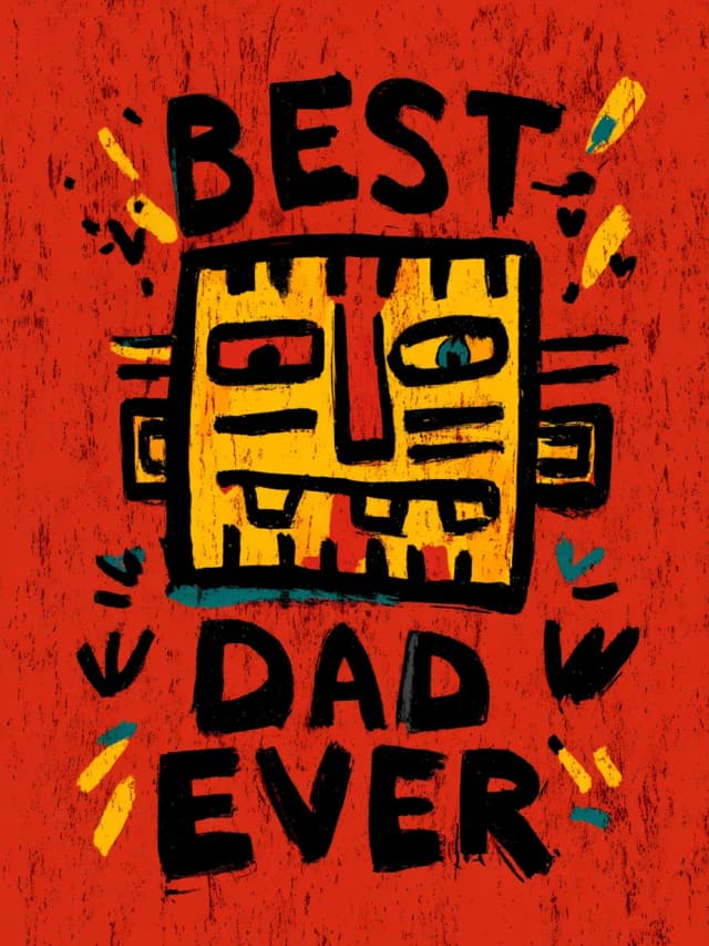 Modern Happy Fathers Day Card