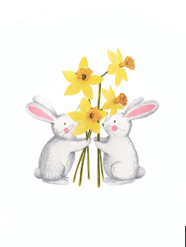 Cute Easter Bunnies Card