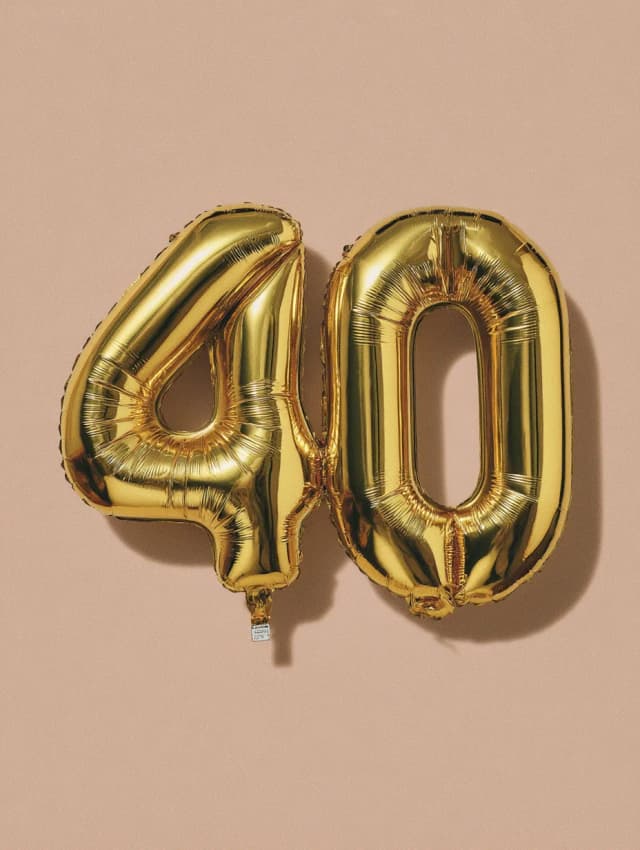 40 Years Gold Birthday Card