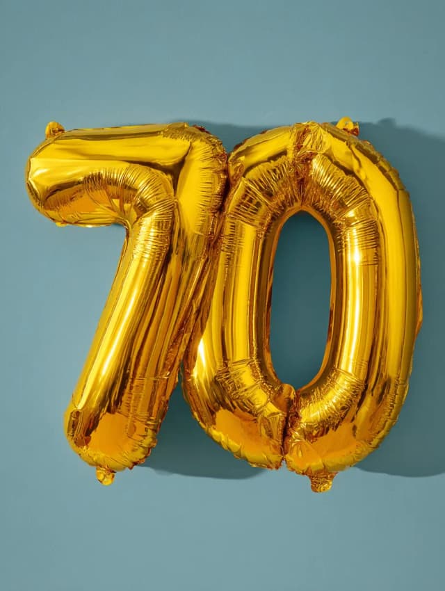 70 Years Card