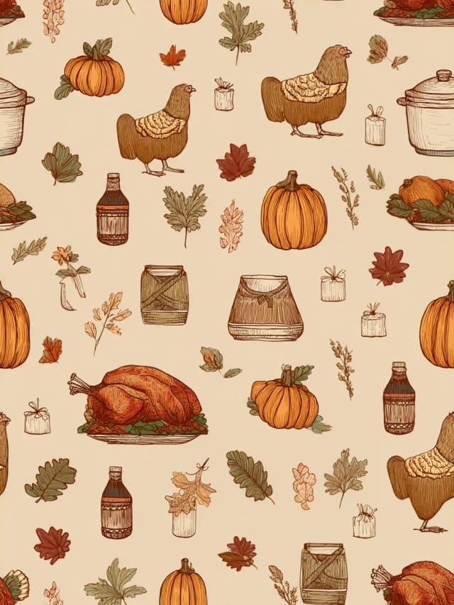 Thanksgiving Dinner Pattern Card
