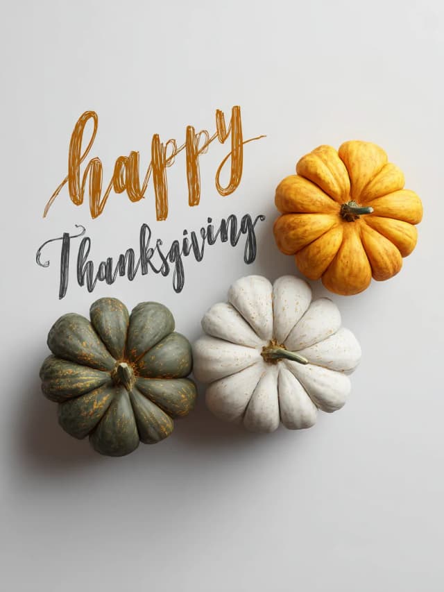Thanksgiving Three Pumpkins Card
