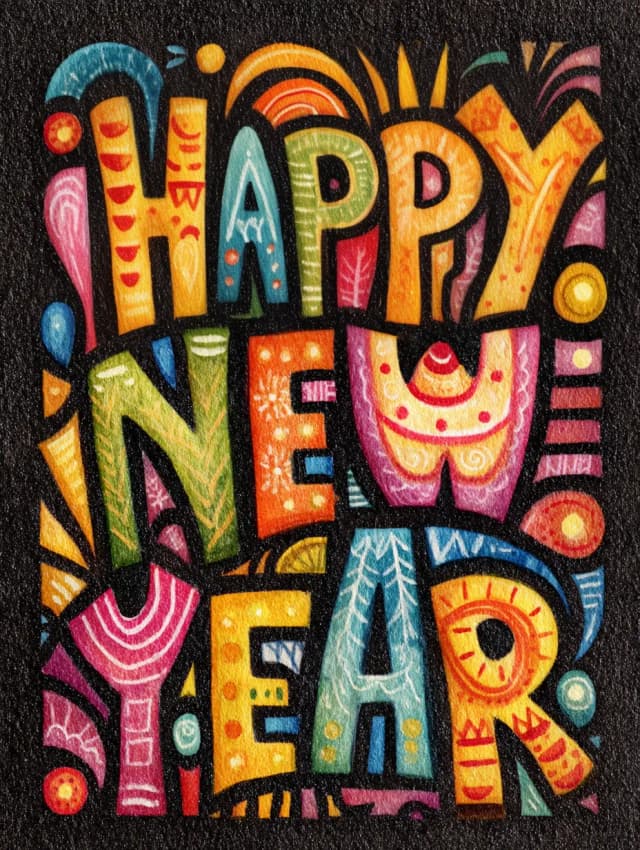 Happy New Year Card Card