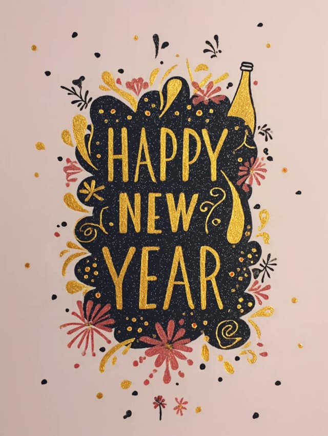 Happy New Year Hand Made Card