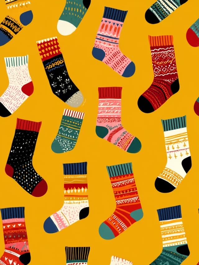 Merry Christmas Sock Pattern Card