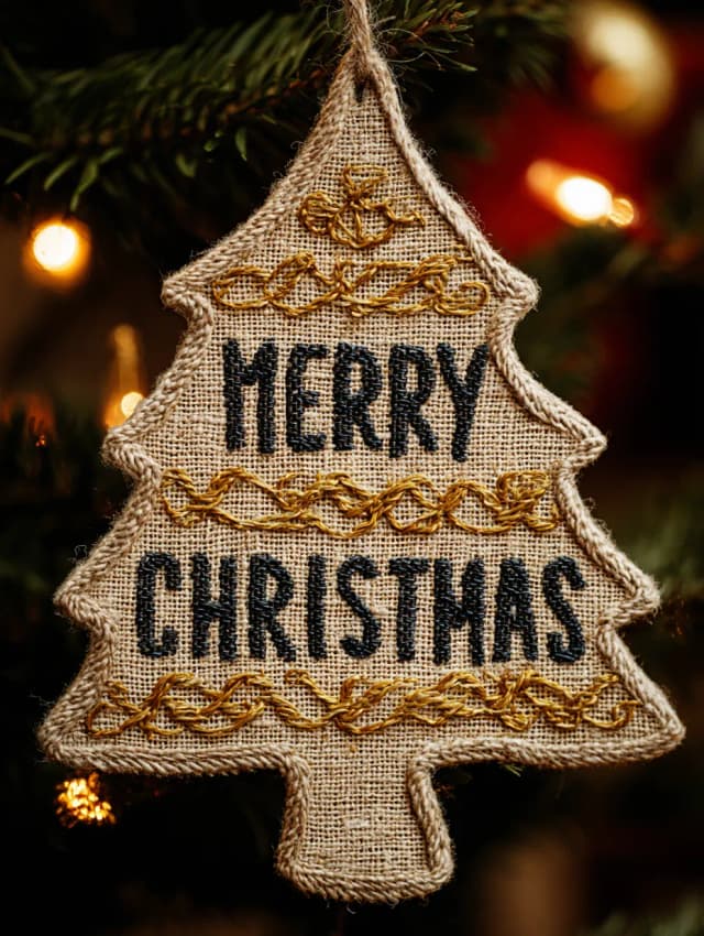 Merry Christmas Tree Decoration Card