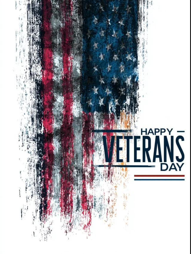 Happy Vet Day Flag Card