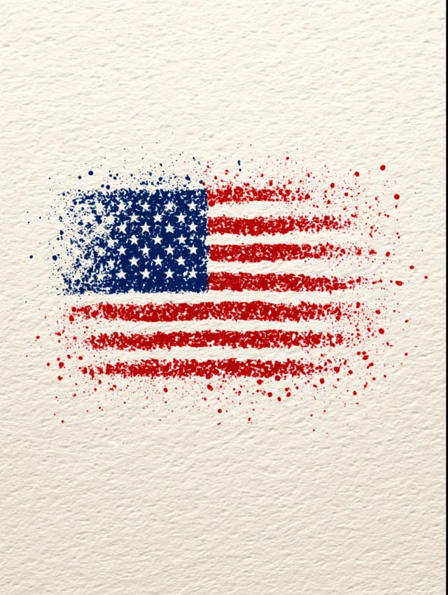 Modern American Flag Card