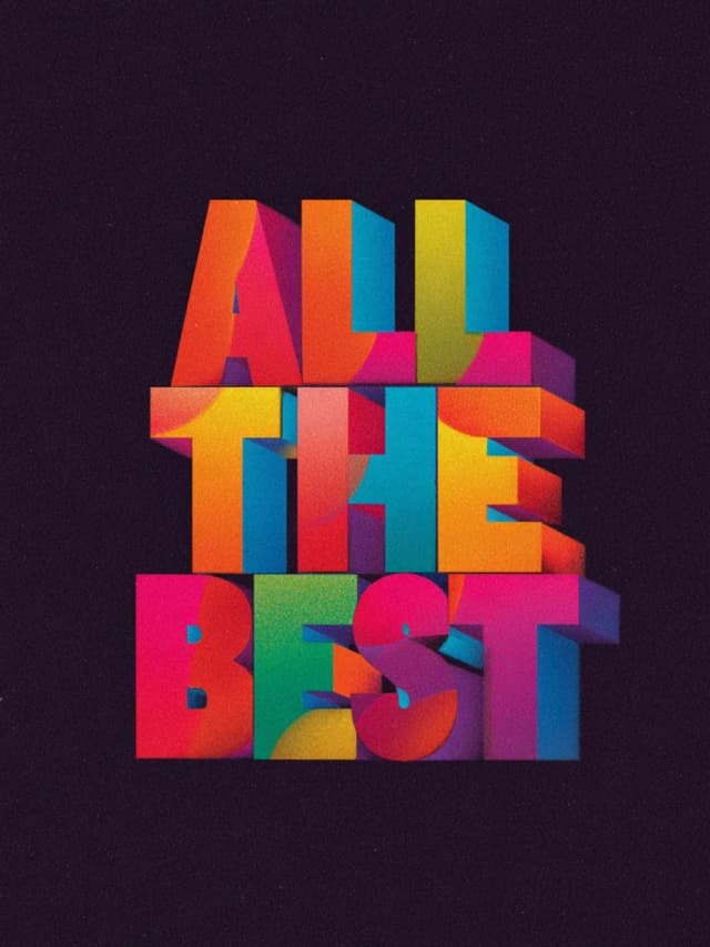 Leaving Card All the Best Text 2 Card