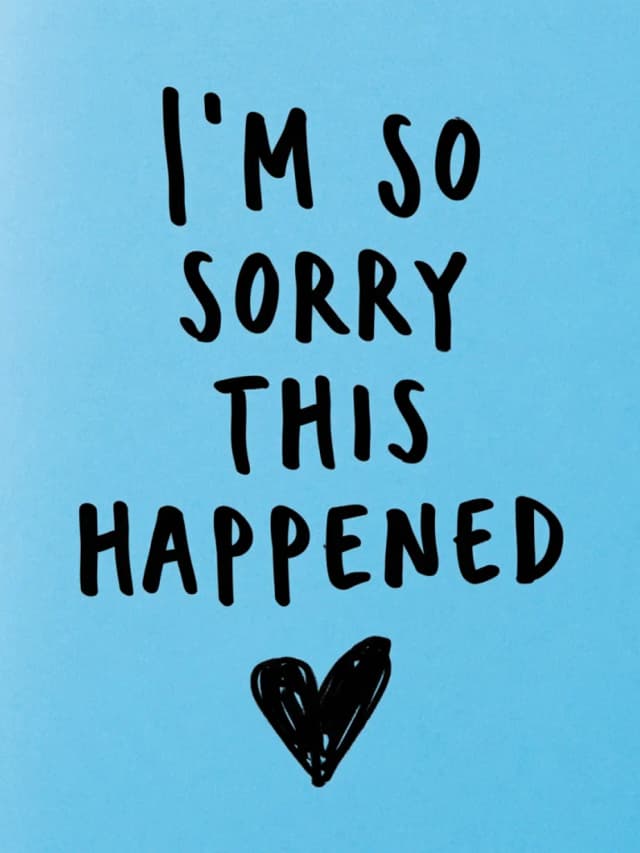 Kartu Sorry Card with Hand Drawn Heart