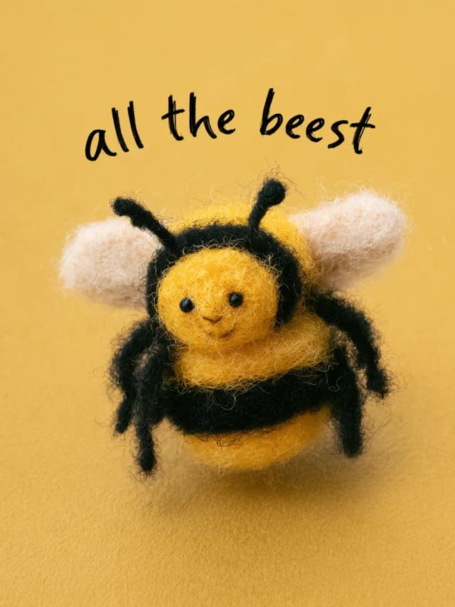 Appreciation Card with a Felt Bee card