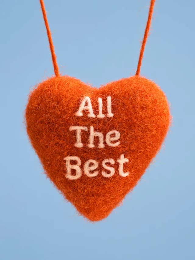 Kartu Good Luck Card with Felt Heart